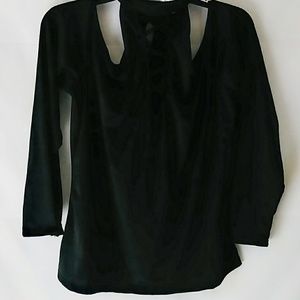 3XL Black Cold Shoulder Plus Size Top